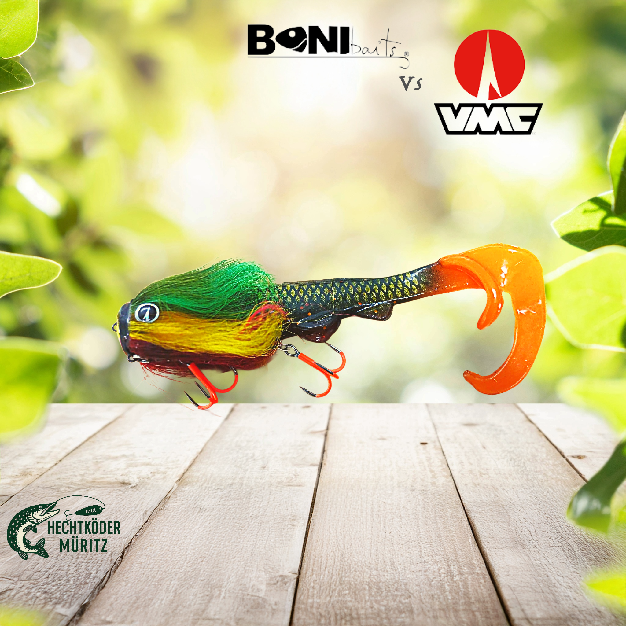 VMC Mustache 40gr Kingston + BoniBaits Happy Hybrid 28cm